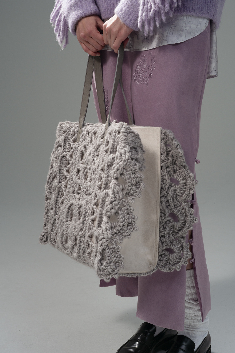 VintageFlower embroidery スカート 詳細画像 ブラック 2