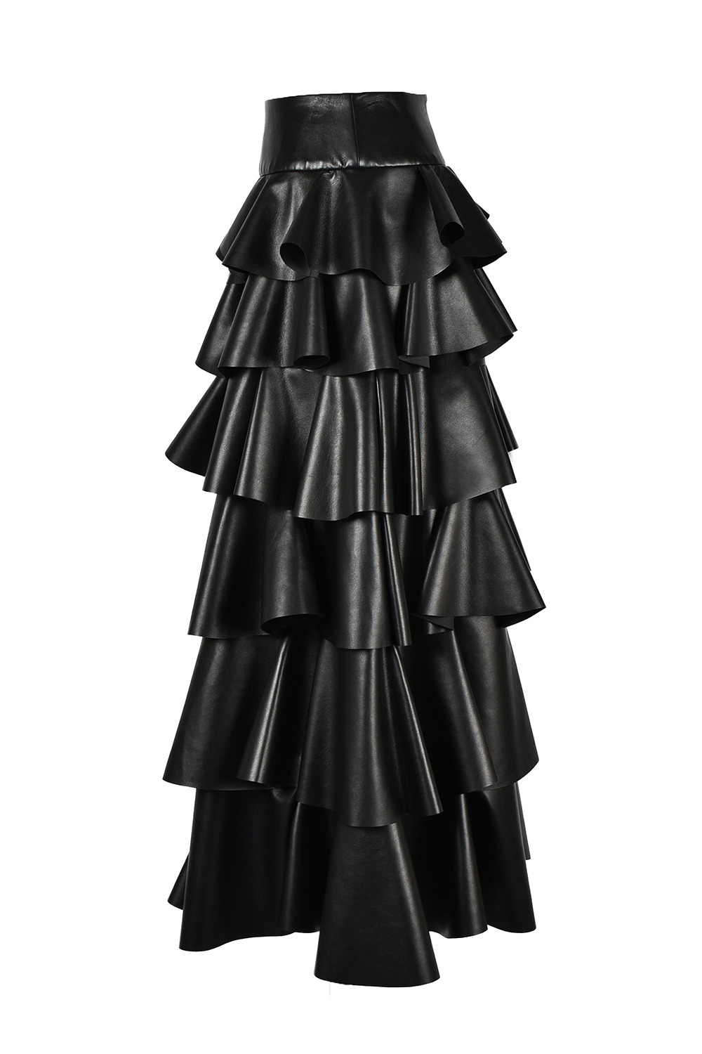 Synthetic Leather Frill スカート 詳細画像 ブラック 2