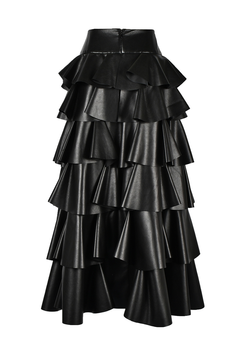 Synthetic Leather Frill スカート 詳細画像 ブラック 3