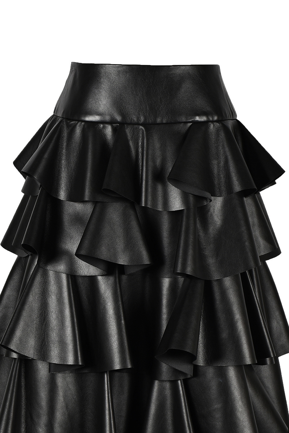 Synthetic Leather Frill スカート 詳細画像 ブラック 4