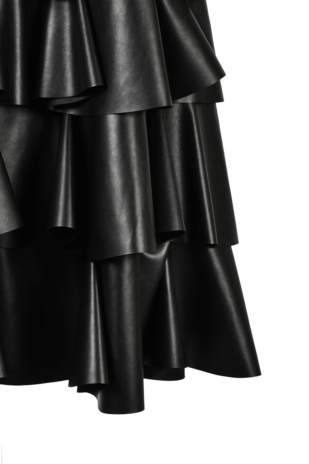 Synthetic Leather Frill スカート 詳細画像 ブラック 5