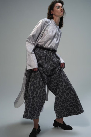 Leopard WOOL Wide パンツ