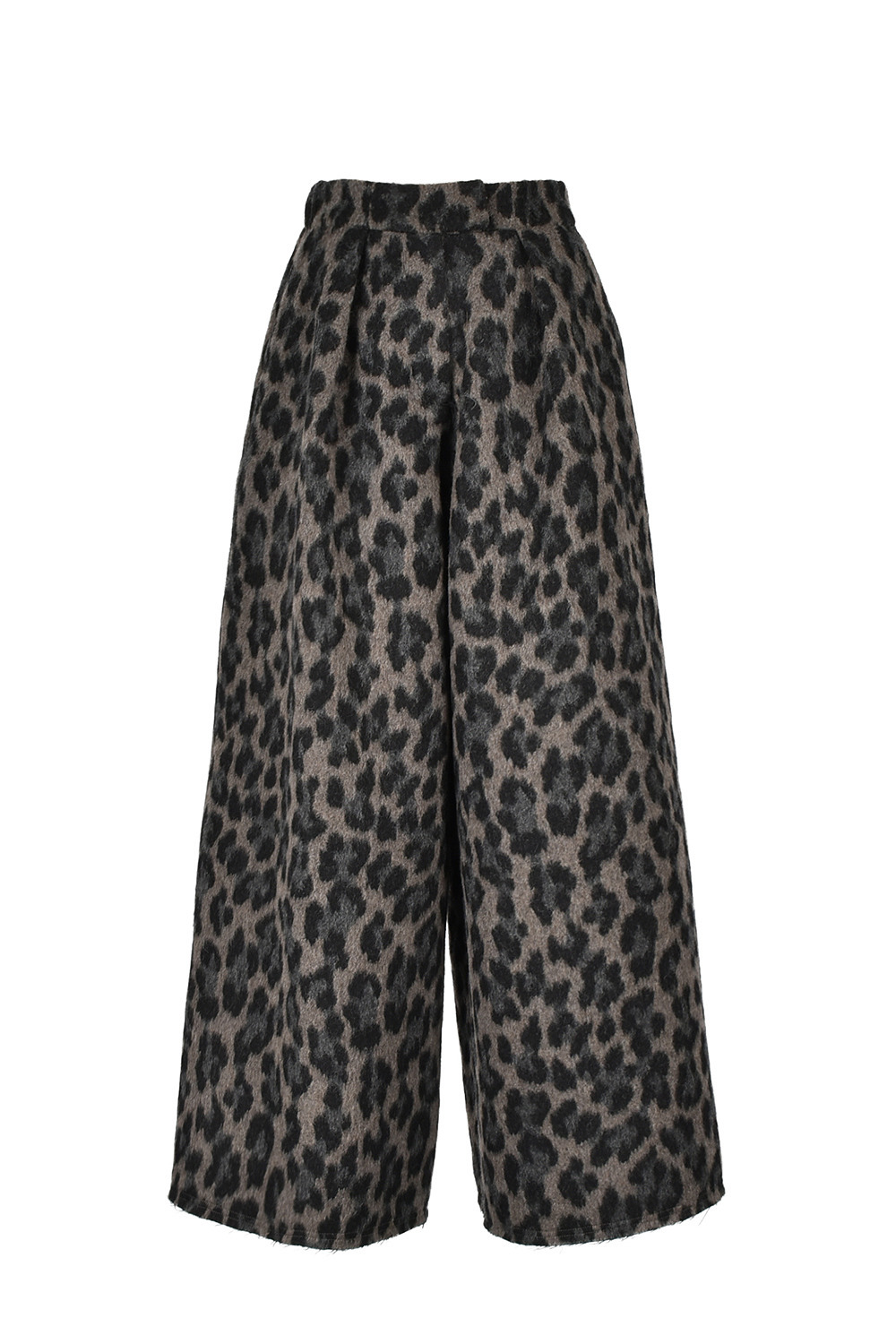 Leopard WOOL Wide パンツ 詳細画像 ブラウン