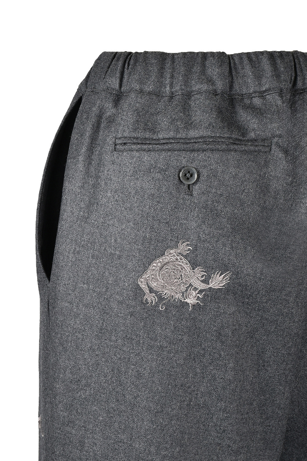 Dragon embroidery パンツ 詳細画像 グレー 4