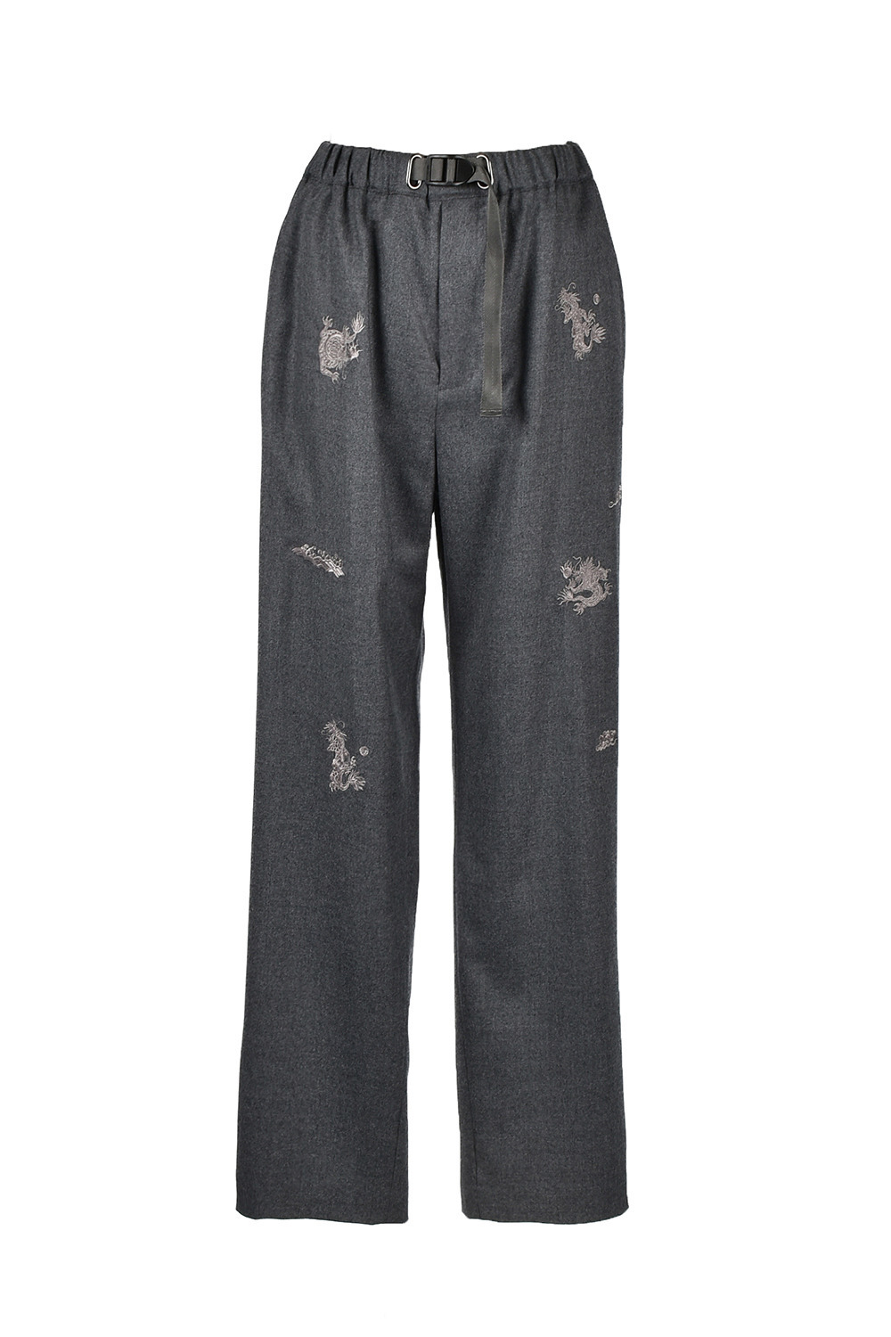Dragon embroidery パンツ 詳細画像 グレー