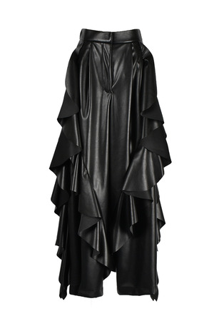 Synthetic Leather Frill パンツ