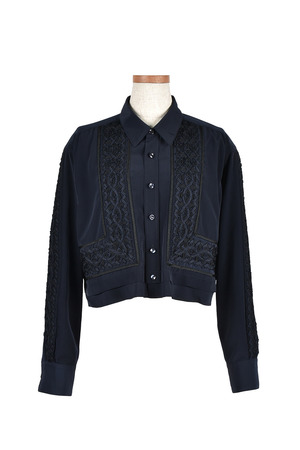 Braid Embroidery シャツブラウス