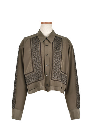 Braid Embroidery シャツブラウス