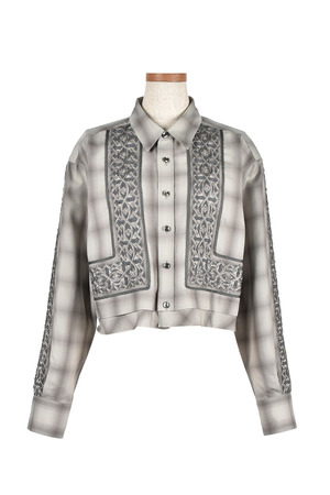 Braid Embroidery シャツブラウス