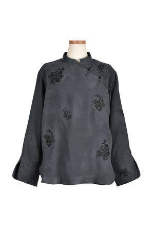 VintageFlower embroidery China ブラウス