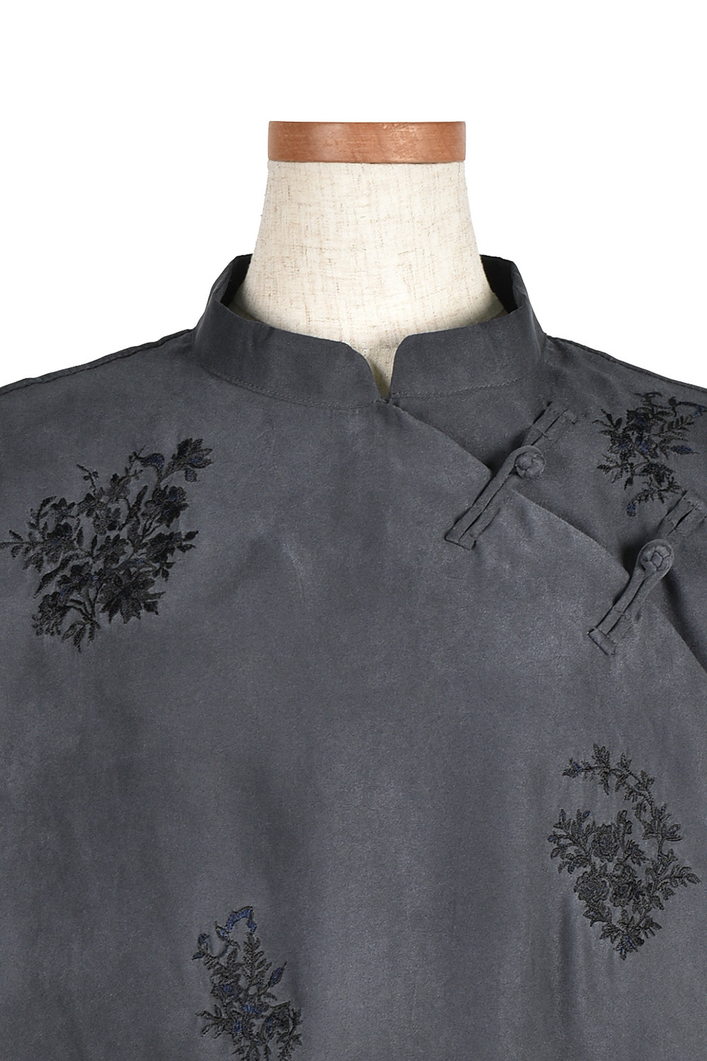 VintageFlower embroidery China ブラウス 詳細画像 ブラック 5