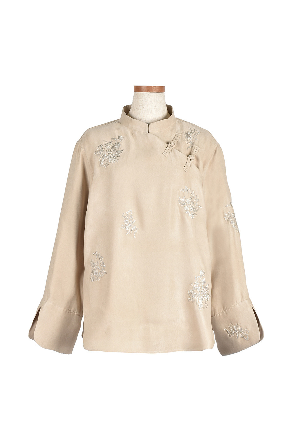 VintageFlower embroidery China ブラウス 詳細画像 ベージュ