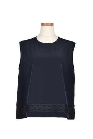 Braid Embroidery sleeveless ブラウス