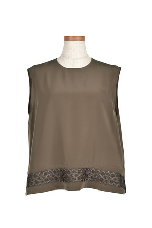 Braid Embroidery sleeveless ブラウス
