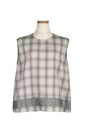Braid Embroidery sleeveless ブラウス