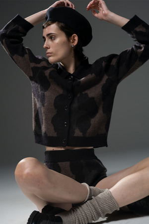 Leopard Knit Jacquard カーディガン