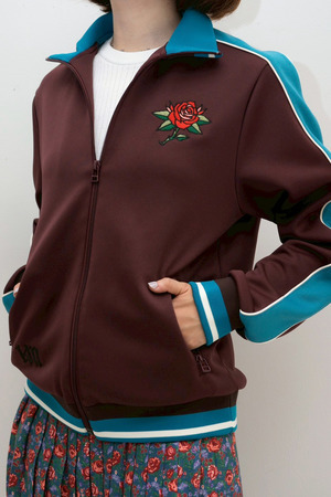 Rose embroidery Track ジャケット