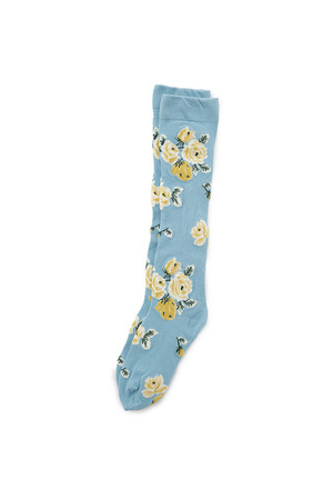 【LILY BROWN】Collaboration Jacquard Bouquet ハイソックス