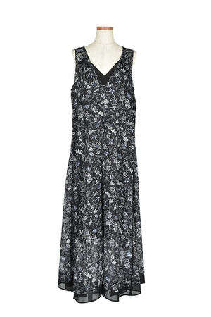 【styling/】Collaboration Chiffon Jacquard ワンピース（BATIK）