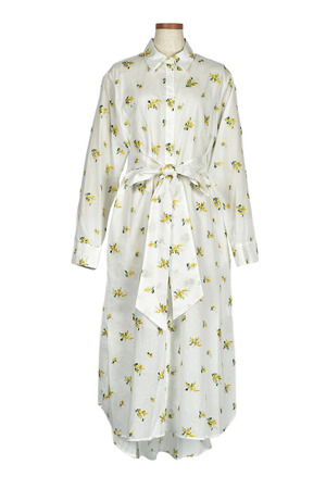 Mimosa embroidery シャツワンピース