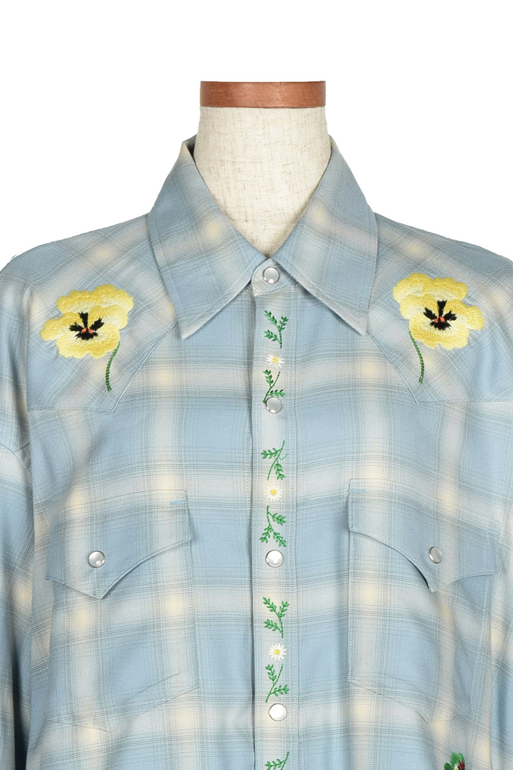 Embroidery Ombre Check シャツ｜KEITAMARUYAMA OFFICIAL ONLINE