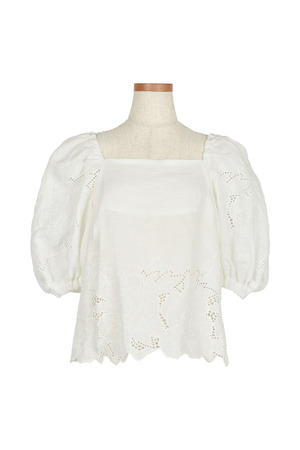 Cutwork Volume Sleeve ブラウス