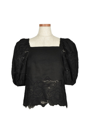 Cutwork Volume Sleeve ブラウス