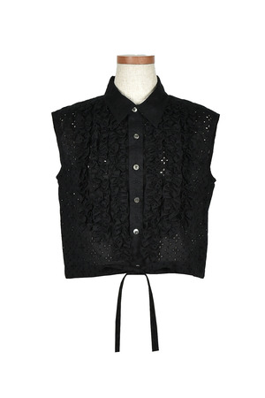 Nosleeve Lace Frill シャツ