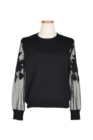 Tull embroidery Sleeve ニットプルオーバー