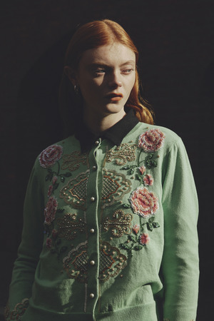 Floral Ethnic embroidery カーディガン