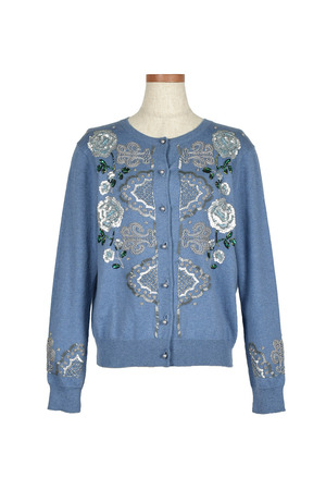 Floral Ethnic embroidery カーディガン