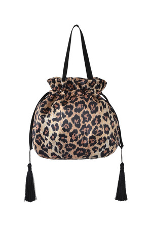 KNOT-Ti 巾着バッグ（Leopard）