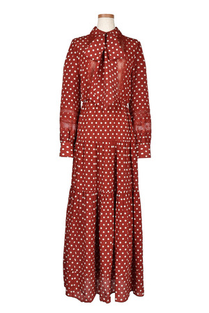 Silk Dot Tiered ワンピース