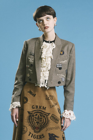 Embroidery Glen Check ジャケット
