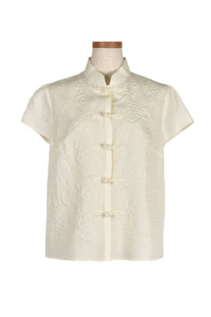 Flower Jacquard China ブラウス