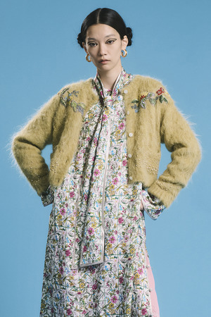 Embroidery Alpaca Knit カーディガン