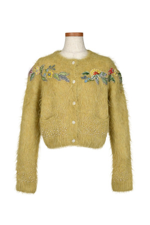 Embroidery Alpaca Knit カーディガン