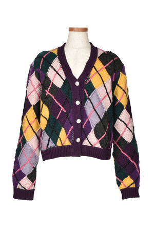 Mohair Argyle Knit カーディガン