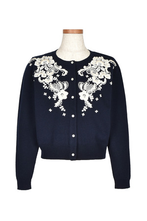 Basic Embroidery Knit カーディガン