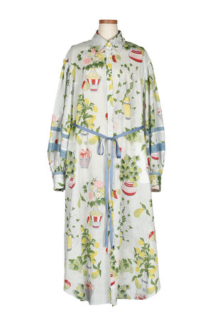 Fruit Print シャツ ワンピース