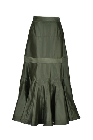 Bead Embroidery Silk Twill スカート