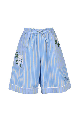 Jasmine Embroidery Stripe ショートパンツ