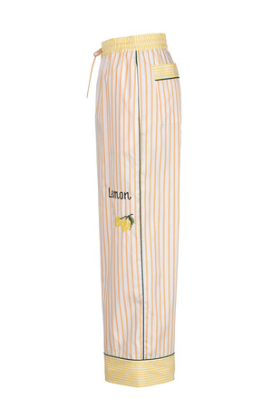 Lemon Embroidery Stripe Easy パンツ｜KEITAMARUYAMA OFFICIAL ONLINE