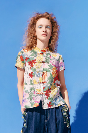 【RISOUBACHI】Print China ブラウス