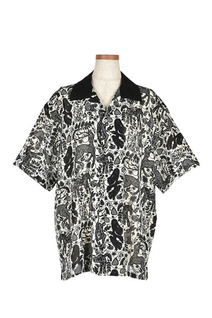 【Sanctuary】Print Open Collar シャツ