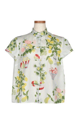 Fruit Print China ブラウス