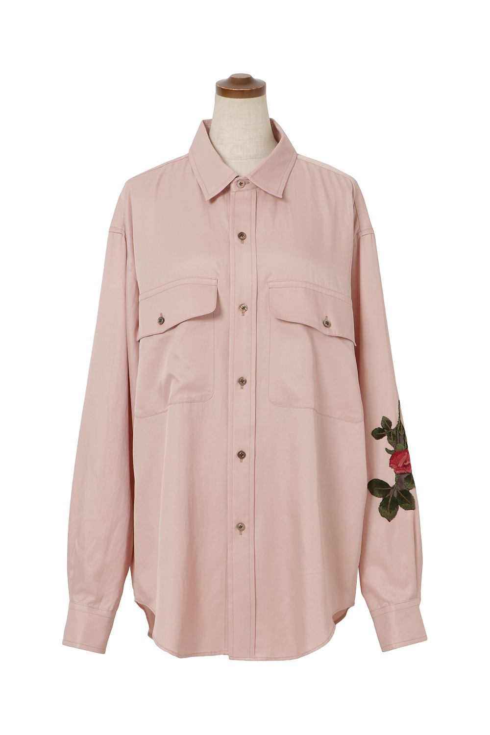 ケイタマルヤマ　長袖ブラウス KEITA MARUYAMA Rose Embroidery 長袖シャツ