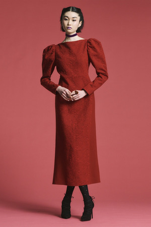 Rose Cutwork Wool ワンピース