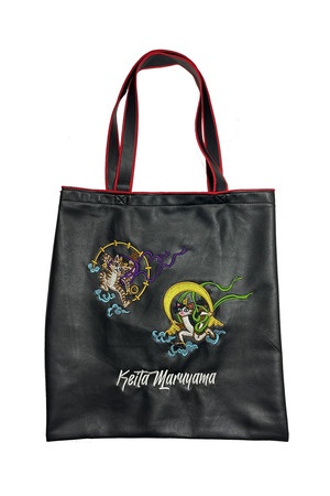 Embroidery Eco Leather バッグ (風神雷神)