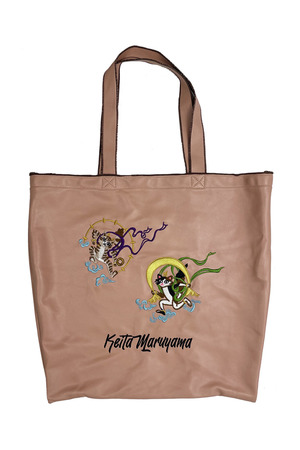 Embroidery Eco Leather バッグ (風神雷神)